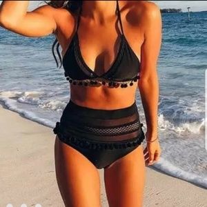 NWOT Pom Pom High waisted bikini